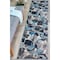 World Rug Gallery Modern Bright Flowers Non-Slip Runner Rug 2' x 7' Gray 505GRAY2X7 - alternate 1
